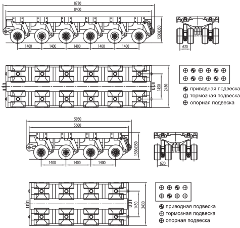Модульные транспортёры WanShan серии SPMT 2